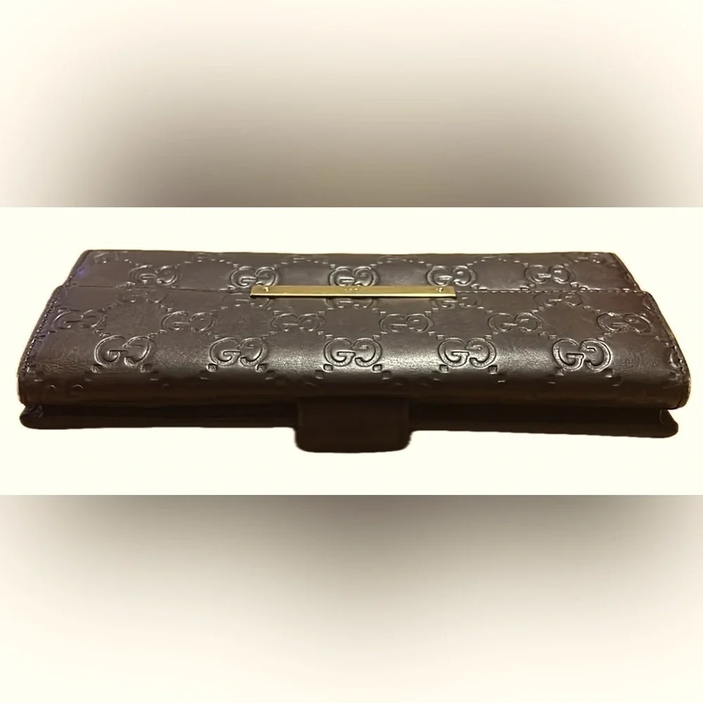 Gucci Guccissima Interlocking Leather Long Wallet, Brown - Picture 6 of 16